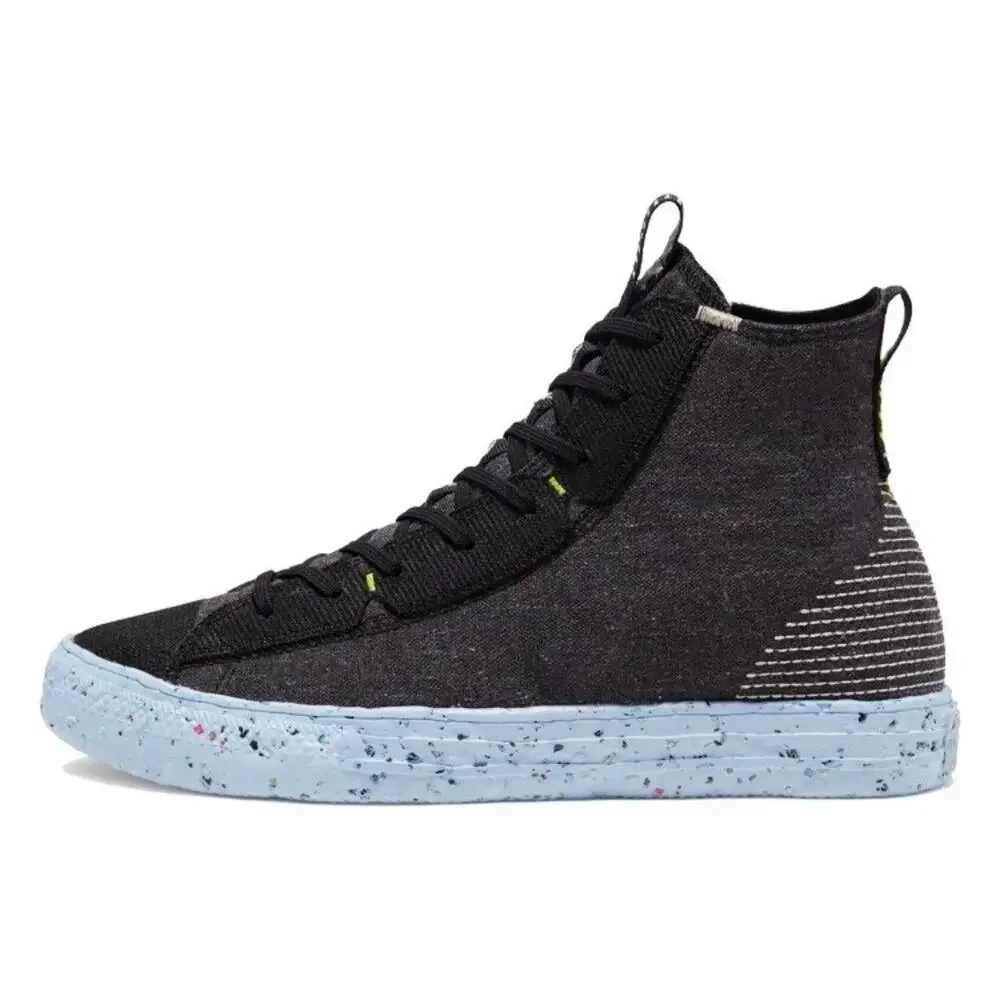CONVERSE WOMEN’S 5.5 CHUCK TAYLOR ALL STAR CRATER HI BLACK CHAMBRAY BLUE NIB